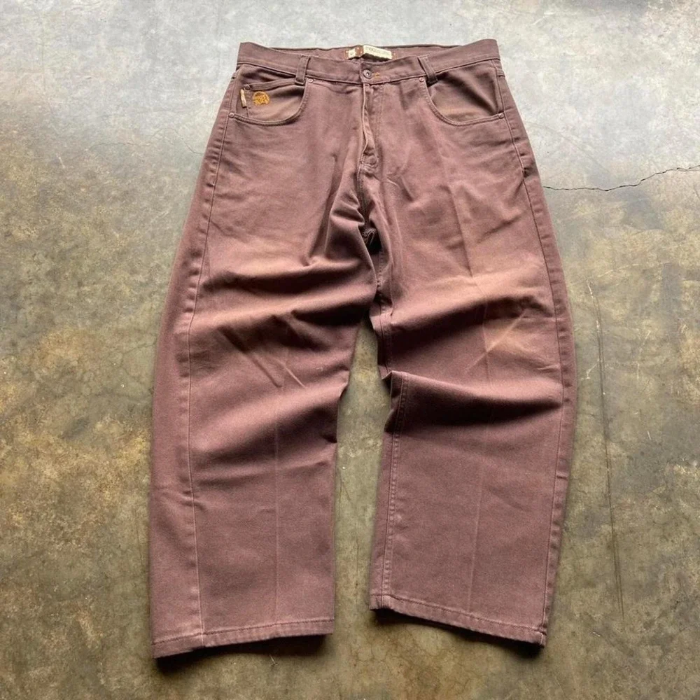 Baggy Wide Leg Y2K Mecca Faded Brown Jeans‎